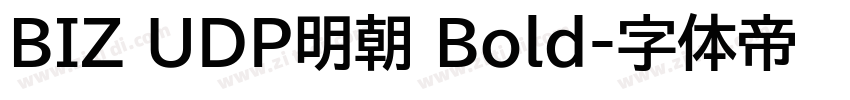 BIZ UDP明朝 Bold字体转换